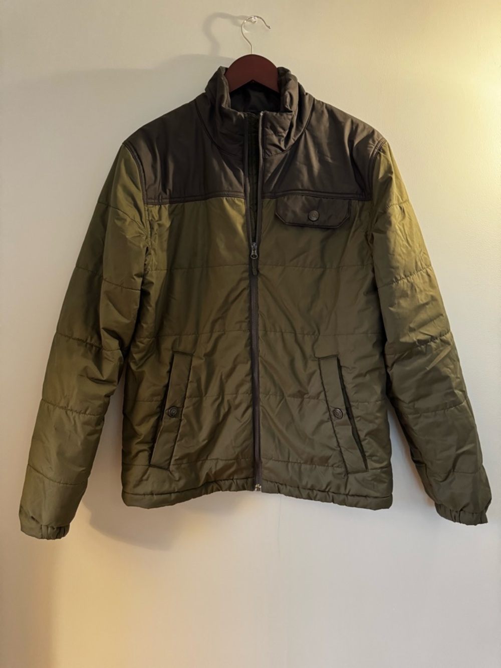 United By Blue Olive Green Puffer Jacket